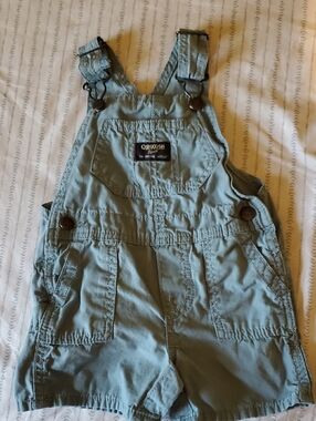 OshKosh B'gosh Light Green Cotton Shortall Overalls